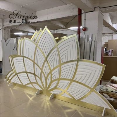 Unique design curve 4 pcs set acrylic stand for wedding stage decoration