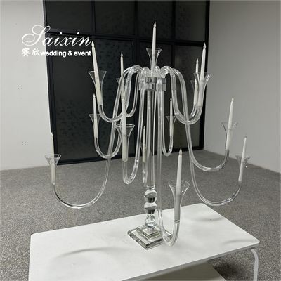Centrale di un matrimonio di lusso Candele da vetro di cristallo per la decorazione del tavolo