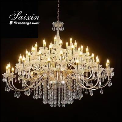 Fabbrica all'ingrosso Grandi candelabri di cristallo metallici per la decorazione del matrimonio