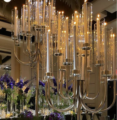 Fabbrica Custom 20 Arms Gold Metal Candelabra Per Decorazione Evento