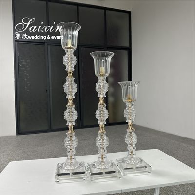 Fabbrica all'ingrosso 3 Pcs Alto Set Nuovo portacandele Per Decorazione Tavola Evento Matrimonio