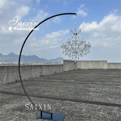 Vendita a caldo 3 metri di altezza stand metallico con 18 teste luccicanti lampadari di cristallo