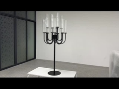Nuovo bellissimo candelabro nero a 20 braccia
