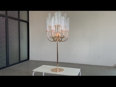 Fabbrica Custom 20 Arms Gold Metal Candelabra Per Decorazione Evento